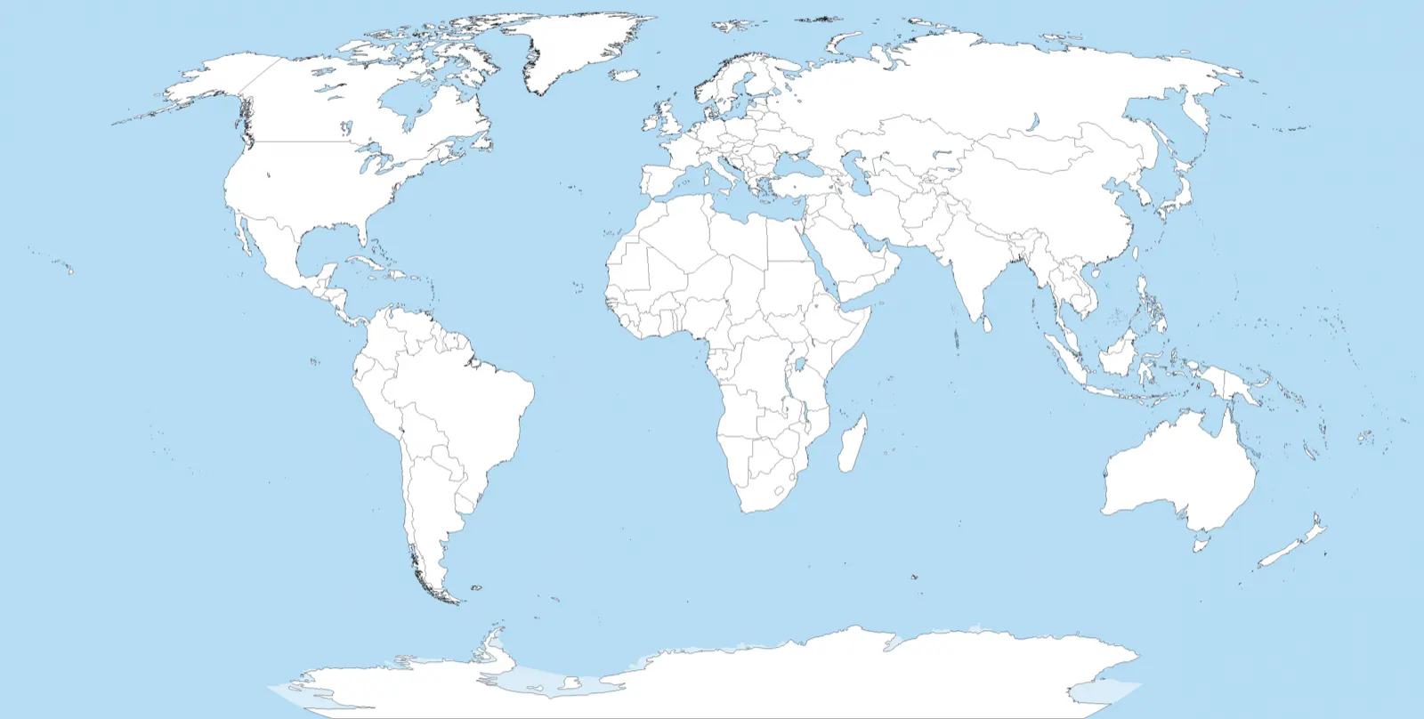 World map showing GraceCozy export regions